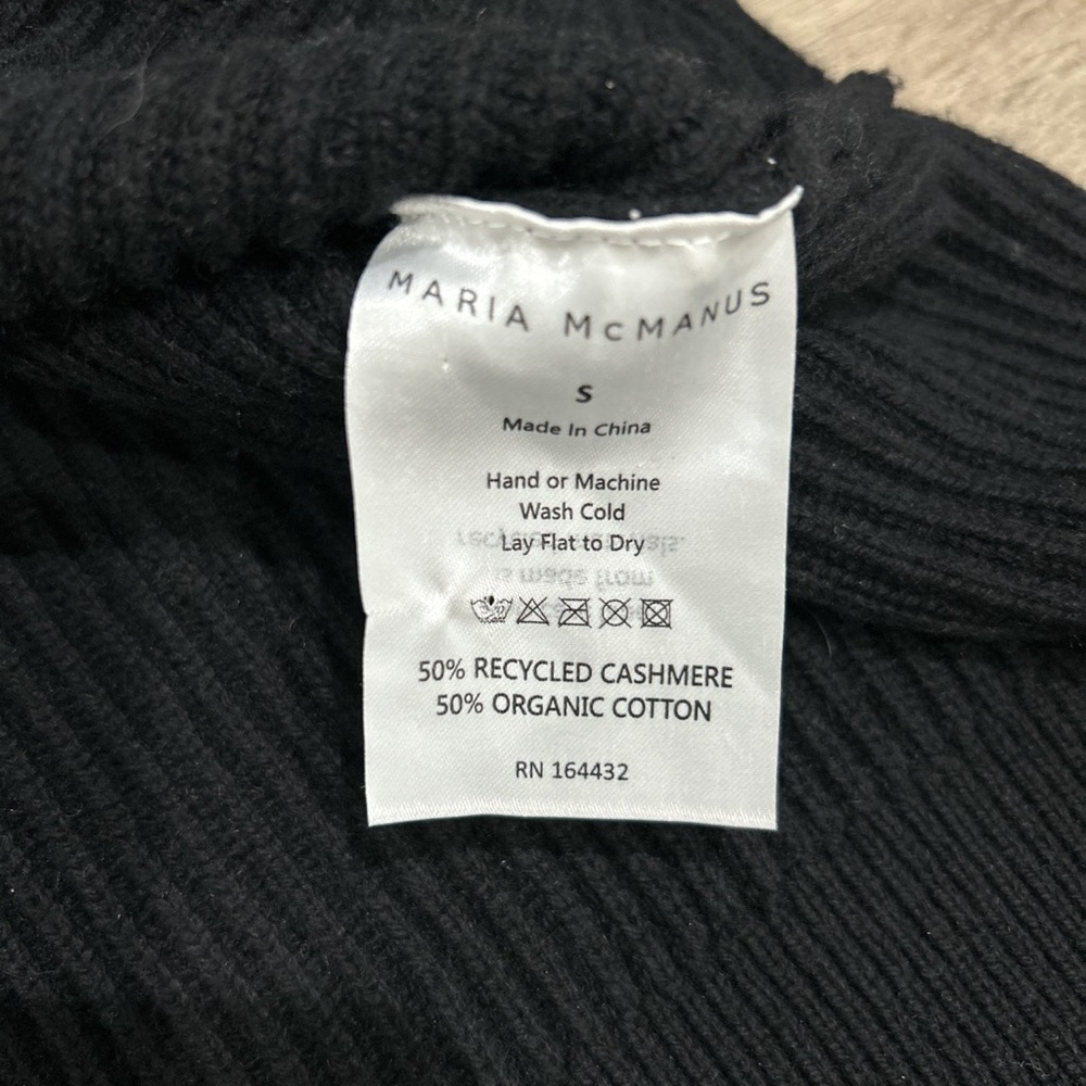 Maria McManus split sleeve fisherman rib cashmere blend cape cardigan - Picture 6 of 8